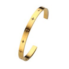 Wholesale Zircon Gold Titanium Steel Bracelets